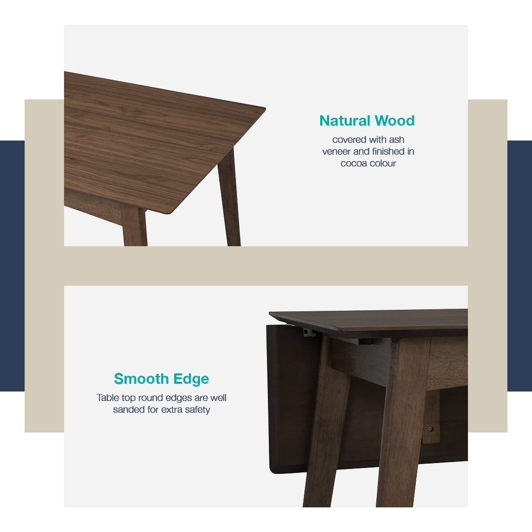 馬來西亞原裝進口實木傢俬 - LU系列 - KLEIN延伸餐桌