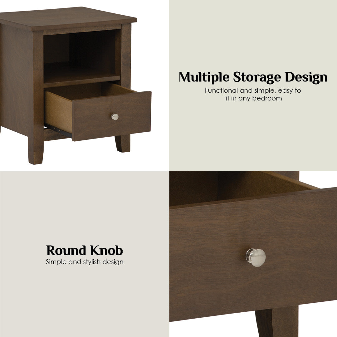 馬來西亞原裝進口實木傢俬 - NZ系列 - LAIDE床頭櫃