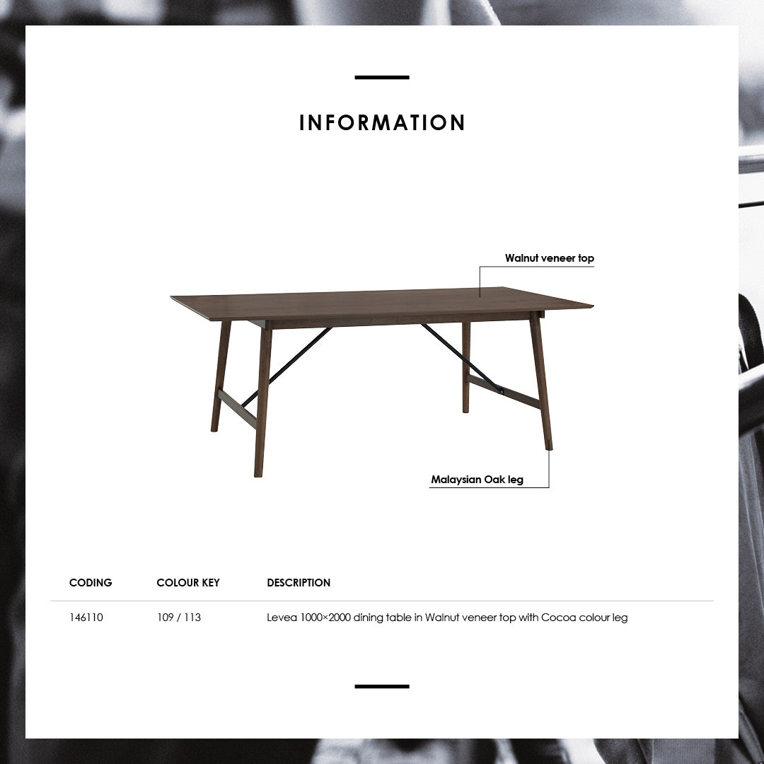 馬來西亞原裝進口實木傢俬 - NC系列 - LEVEA餐桌