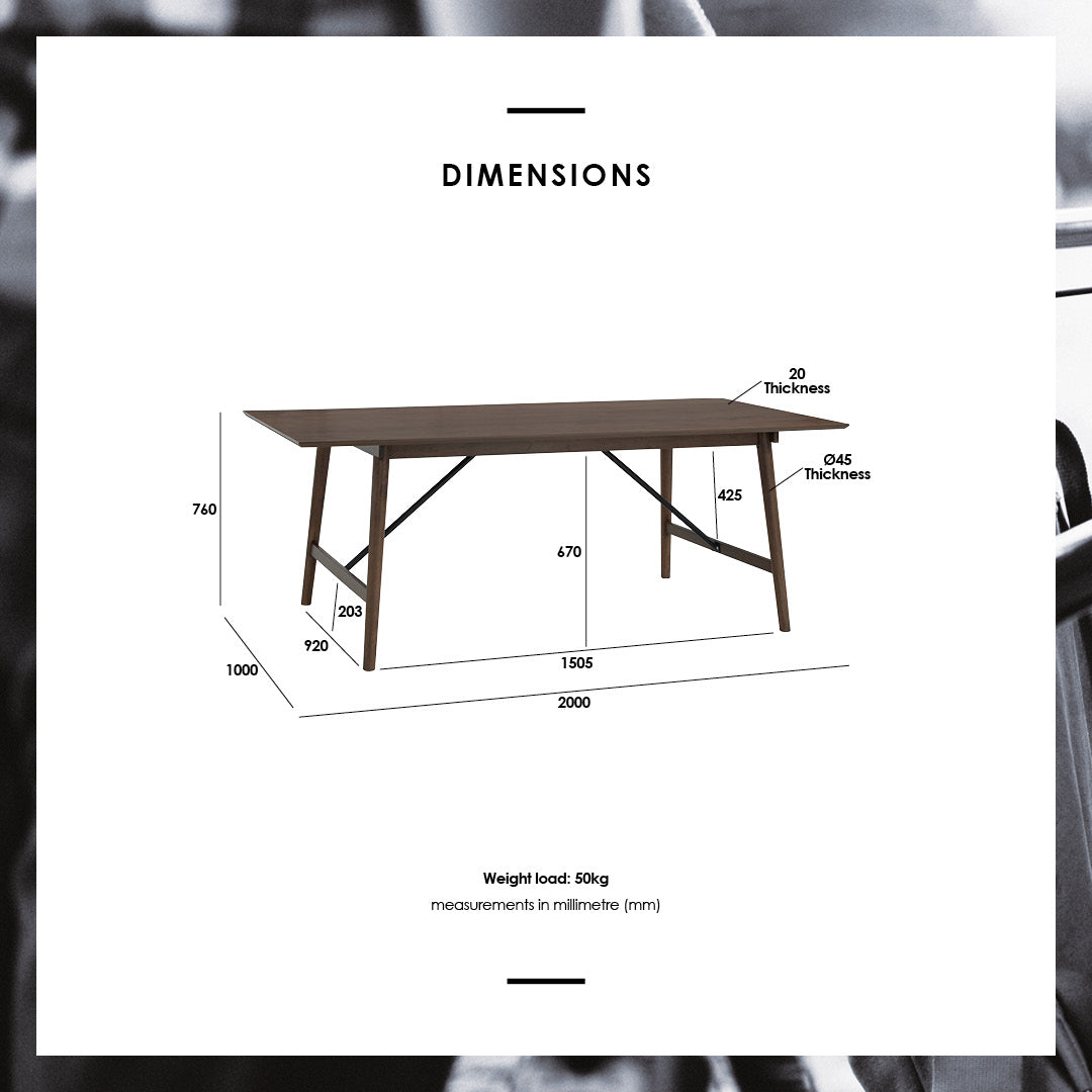 馬來西亞原裝進口實木傢俬 - NC系列 - LEVEA餐桌