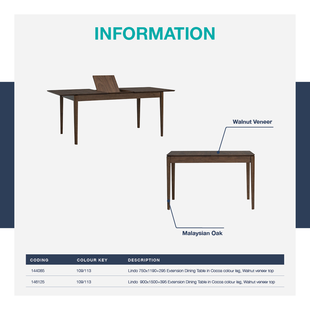 馬來西亞原裝進口實木傢俬 - LU系列 - LINDO延伸餐桌
