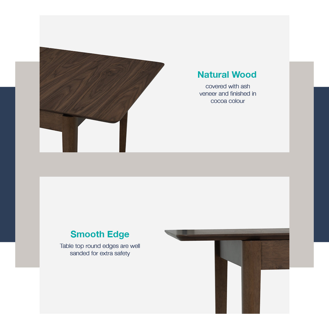 馬來西亞原裝進口實木傢俬 - LU系列 - LINDO延伸餐桌