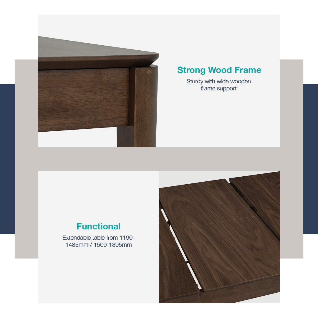 馬來西亞原裝進口實木傢俬 - LU系列 - LINDO延伸餐桌