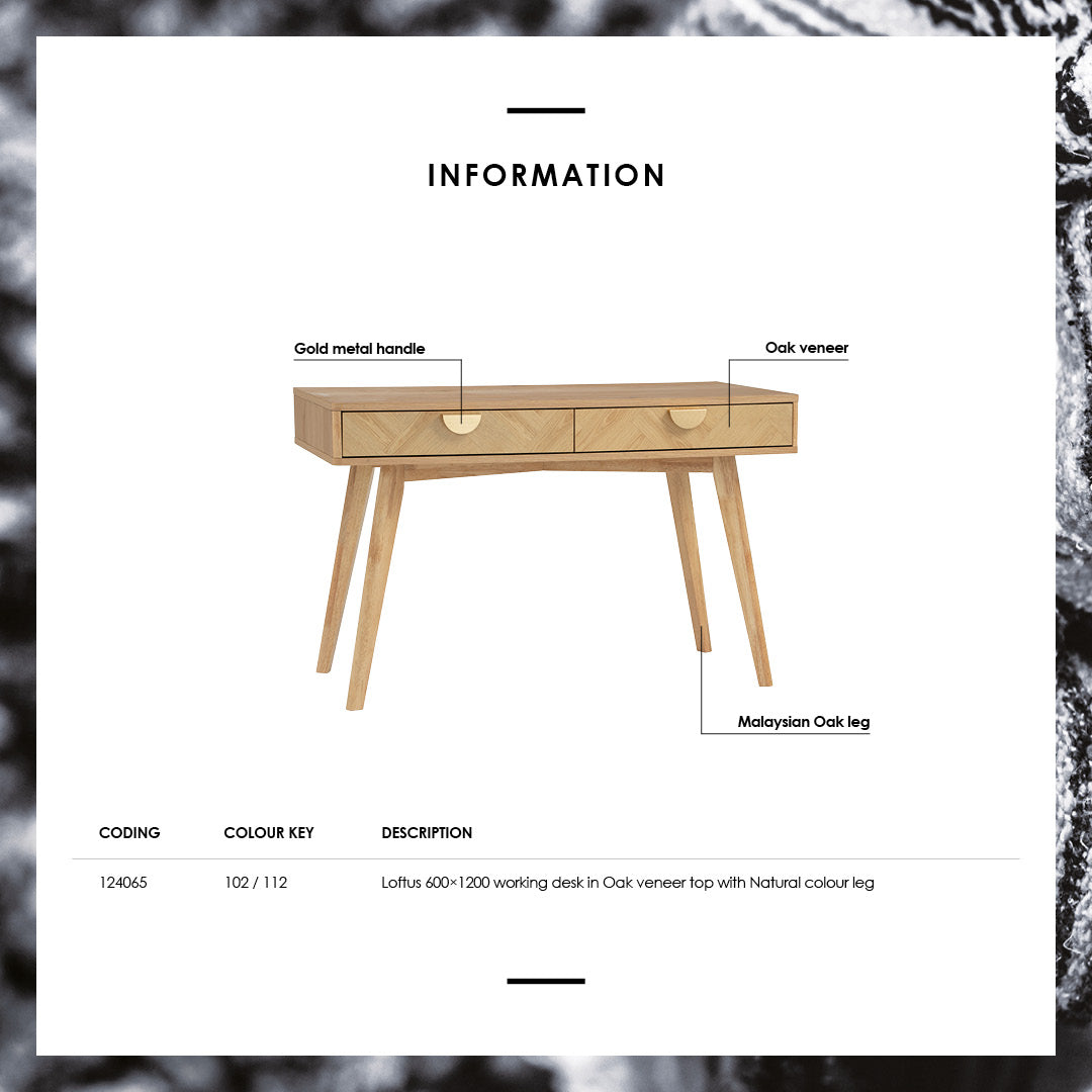 馬來西亞原裝進口實木傢俬 - NC系列 - LOFTUS書桌