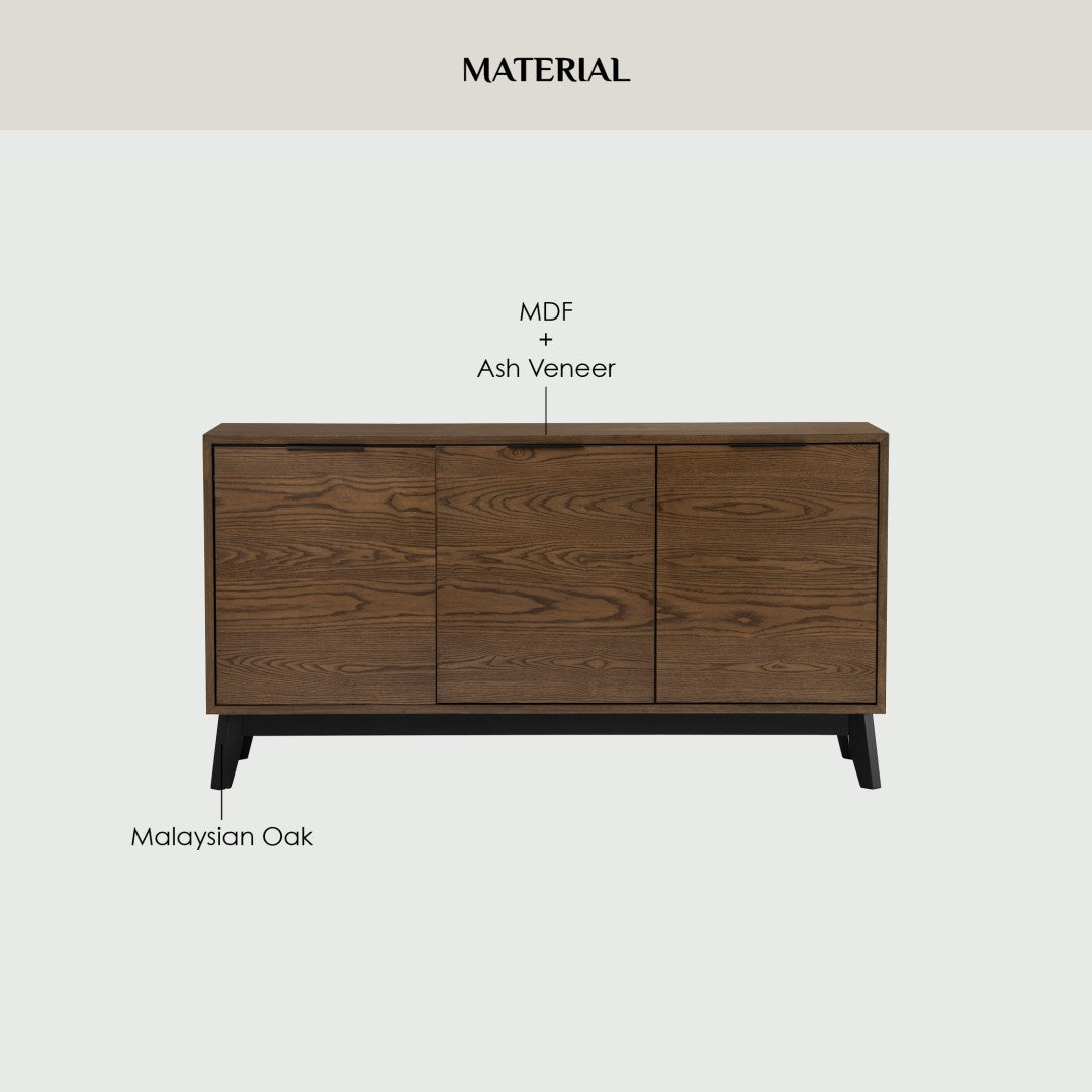 馬來西亞原裝進口實木傢俬 - NZ系列 - MALTON 1.43米邊櫃