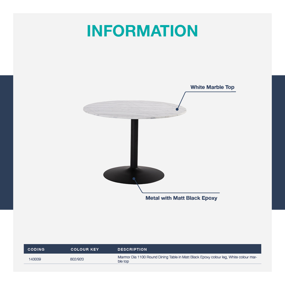 馬來西亞原裝進口實木傢俬 - LU系列 - MARMOR圓形餐桌