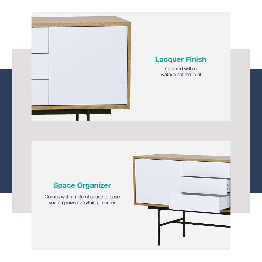 馬來西亞原裝進口實木傢俬 - LU系列 - MILLER 儲物邊櫃