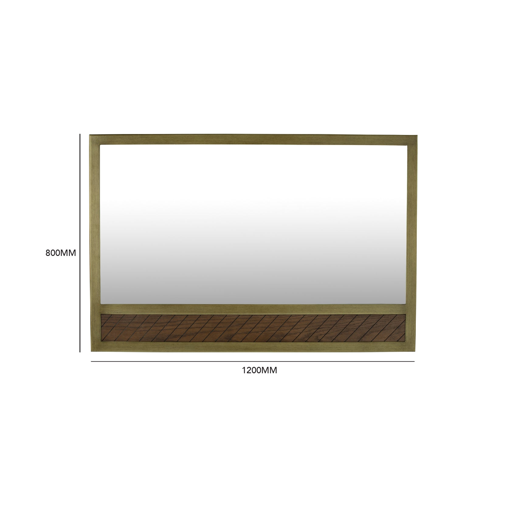 馬來西亞原裝進口實木傢俬 - F系列 - Milton米爾頓金屬邊牆鏡