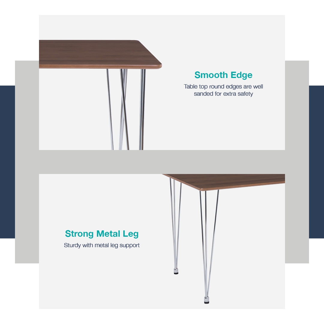馬來西亞原裝進口實木傢俬 - LU系列 - MIZELL餐桌組合 (1+4)
