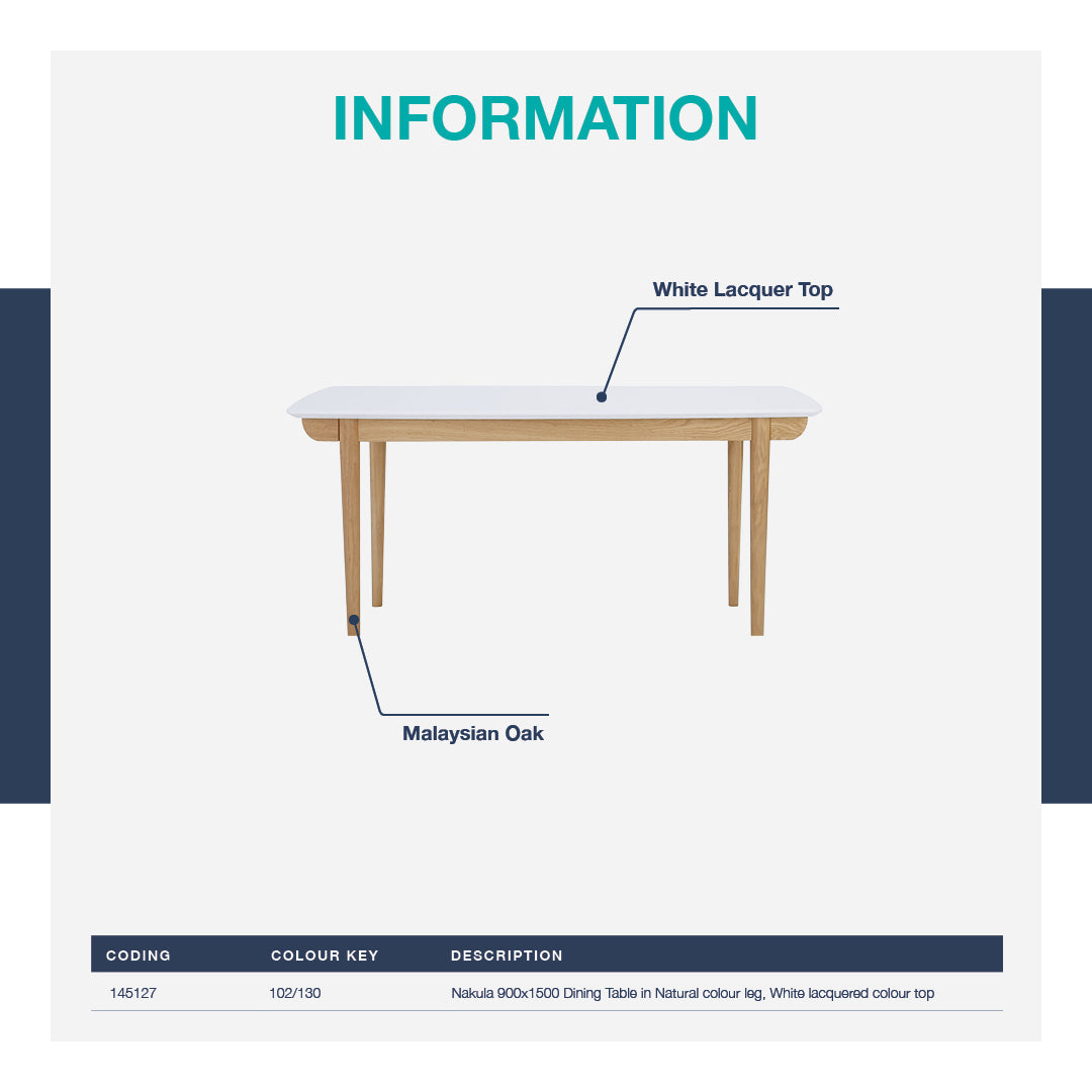 馬來西亞原裝進口實木傢俬 - LU系列 - NAKULA餐桌