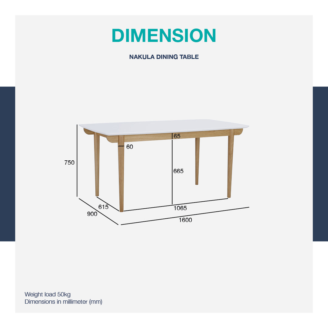 馬來西亞原裝進口實木傢俬 - LU系列 - NAKULA餐桌