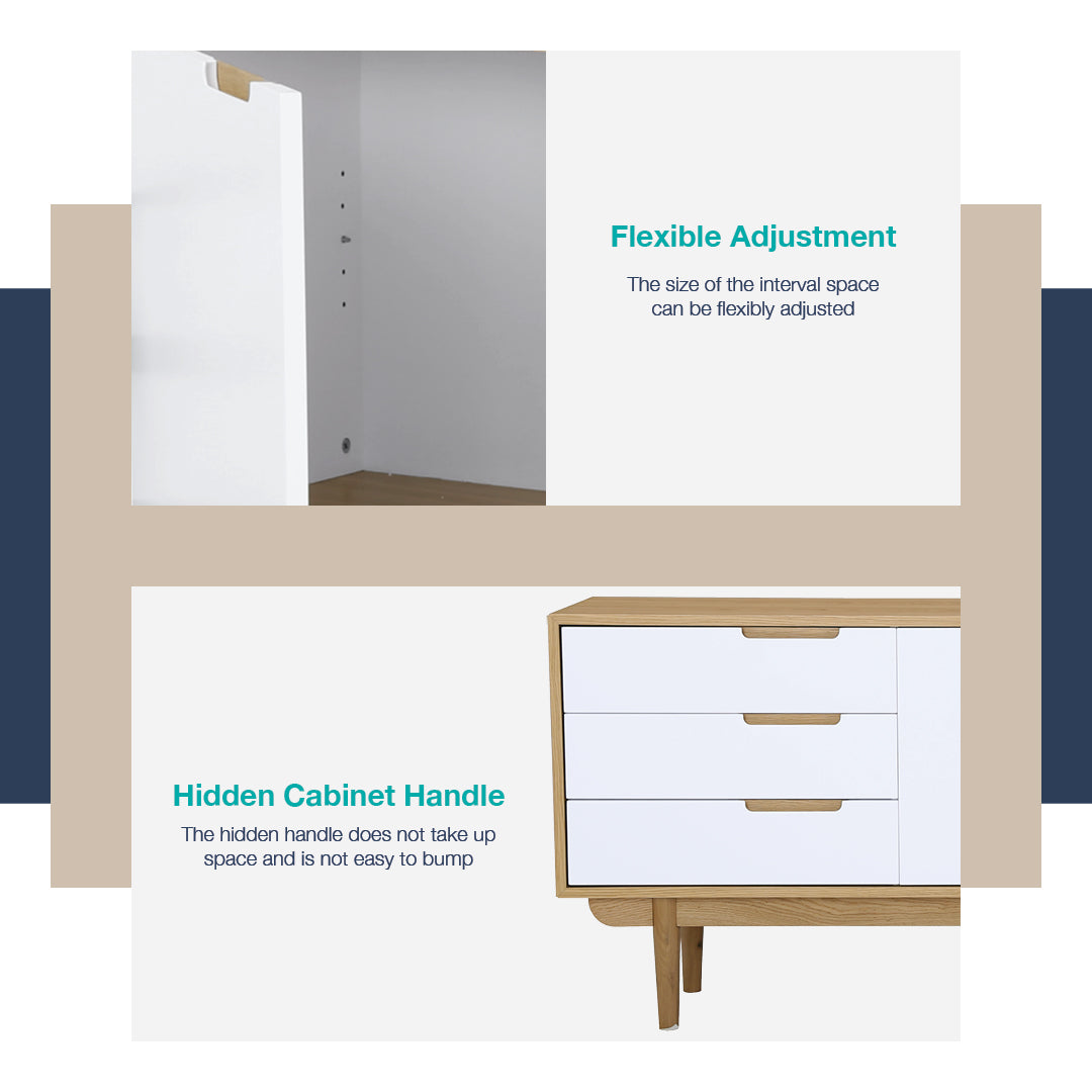 馬來西亞原裝進口實木傢俬 - LU系列 - NAKULA 1.8米儲物邊櫃