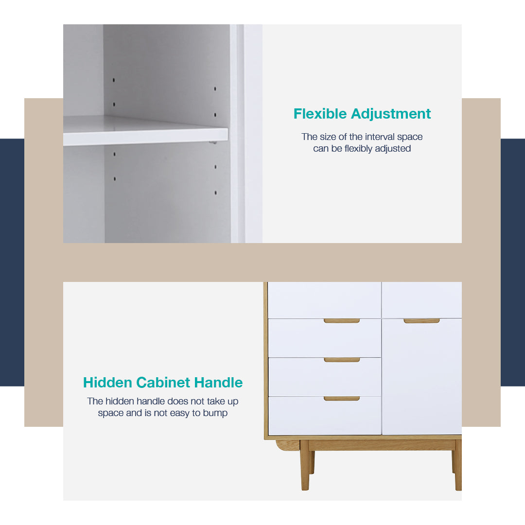馬來西亞原裝進口實木傢俬 - LU系列 - NAKULA高身儲物邊櫃
