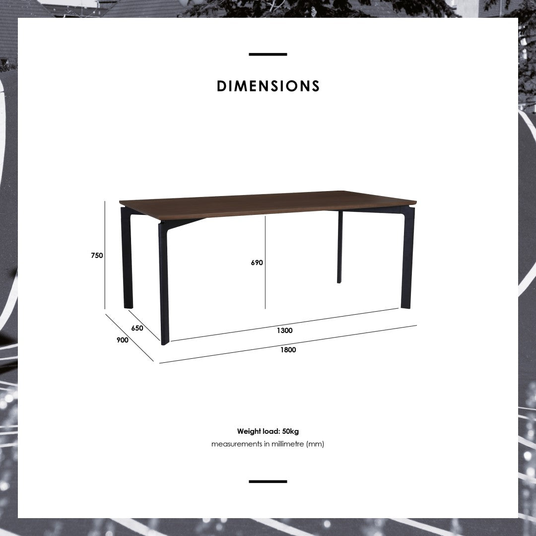 馬來西亞原裝進口實木傢俬 - NC系列 - NAVID餐桌