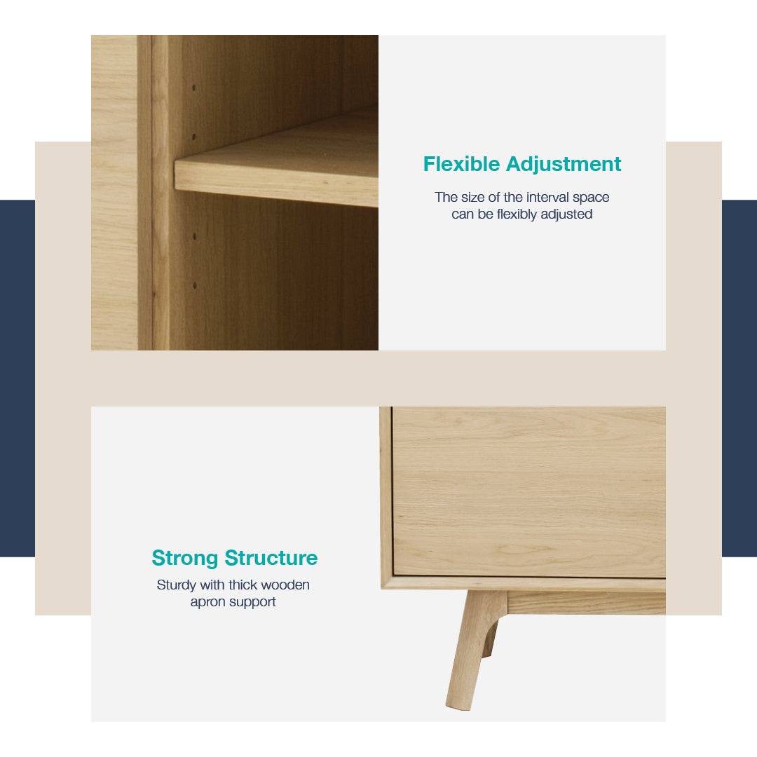 馬來西亞原裝進口實木傢俬 - LU系列 - NOUD 1.2米儲物邊櫃