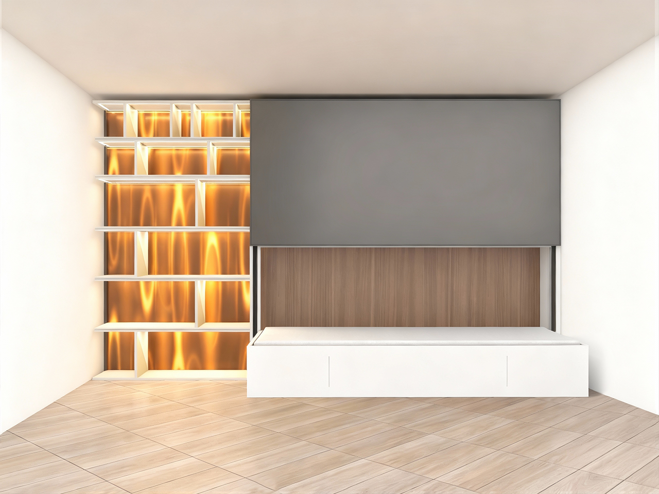 升降電視機櫃連側翻床