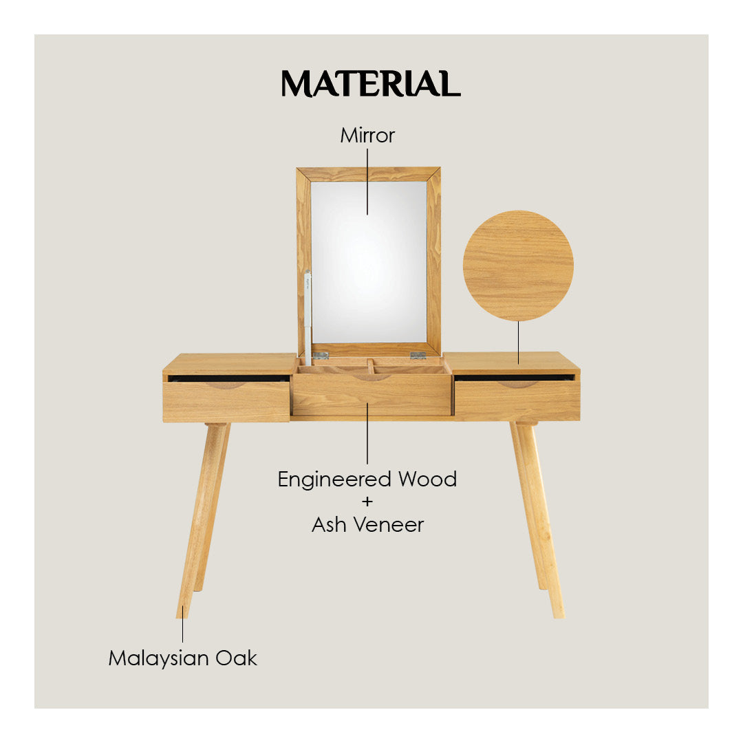 馬來西亞原裝進口實木傢俬 - NZ系列 - PALCO梳妝枱