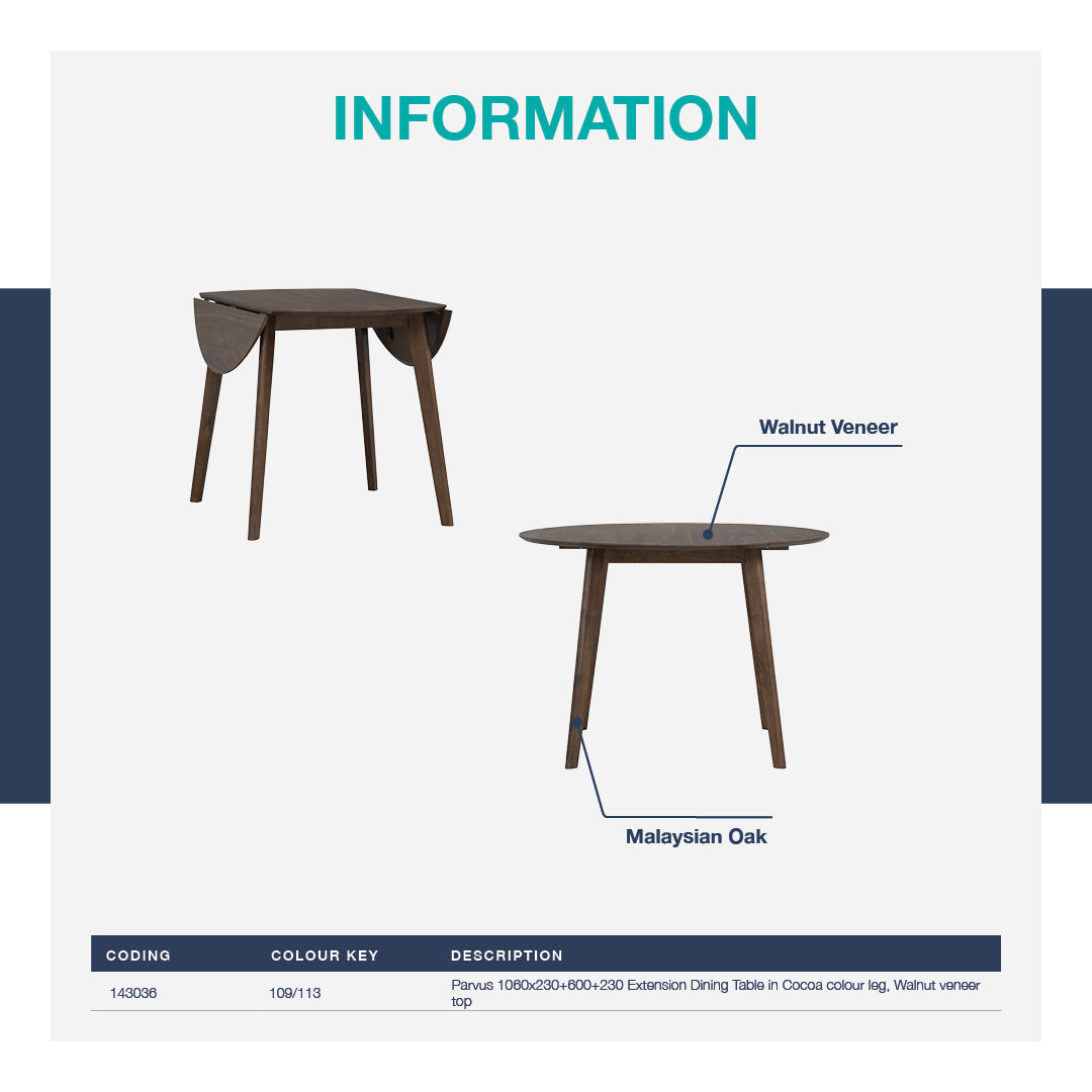 馬來西亞原裝進口實木傢俬 - LU系列 - PARVUS延伸餐桌
