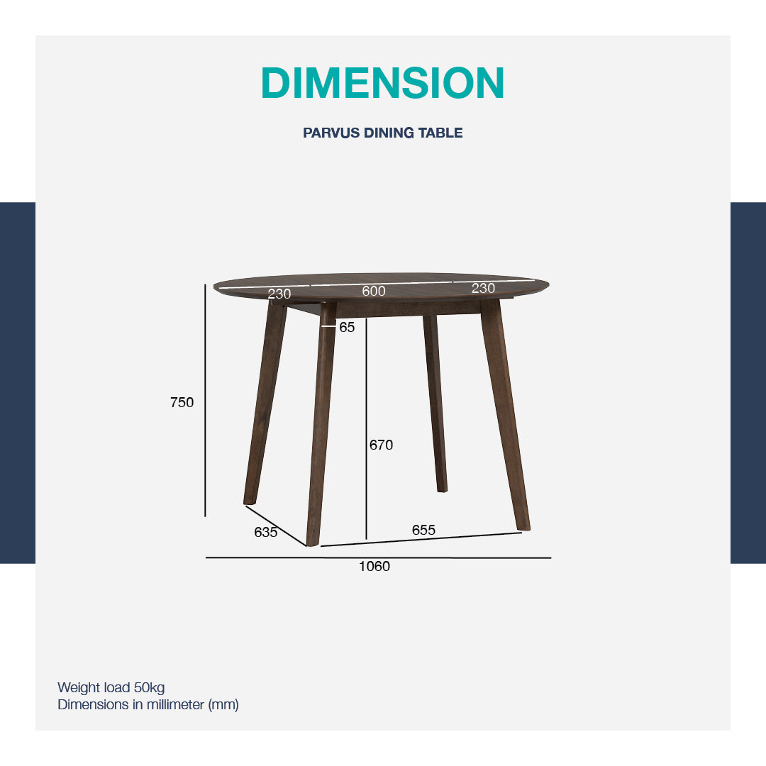 馬來西亞原裝進口實木傢俬 - LU系列 - PARVUS延伸餐桌