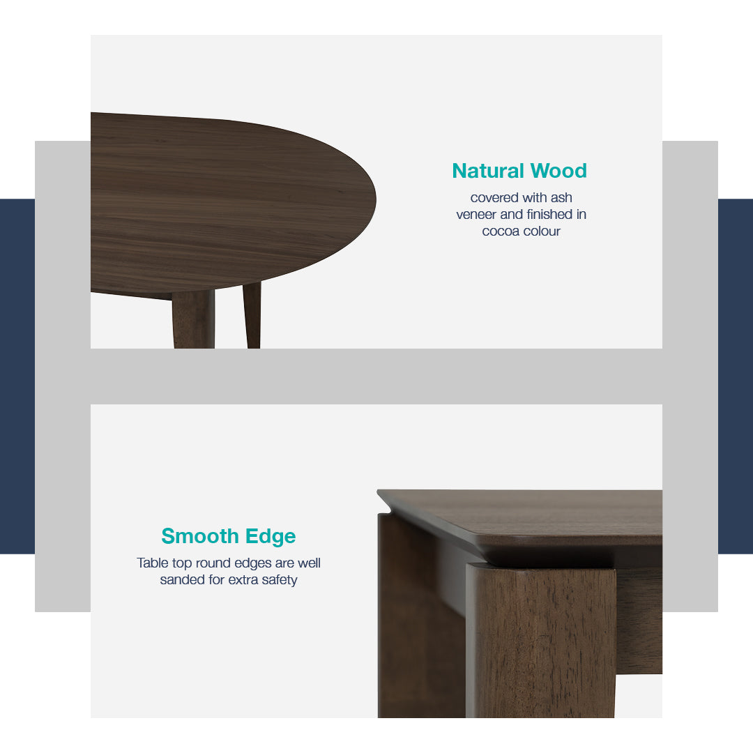 馬來西亞原裝進口實木傢俬 - LU系列 - PROSTY橢圓形餐桌