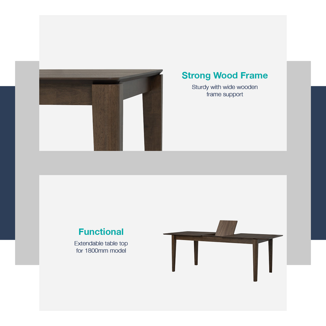 馬來西亞原裝進口實木傢俬 - LU系列 - PROSTY方形餐桌