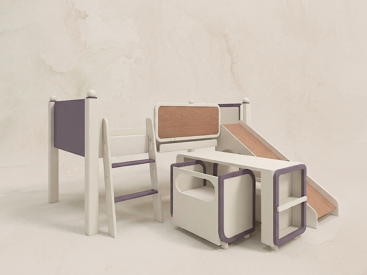 Vitakids兒童滑梯遊戲床桌組合