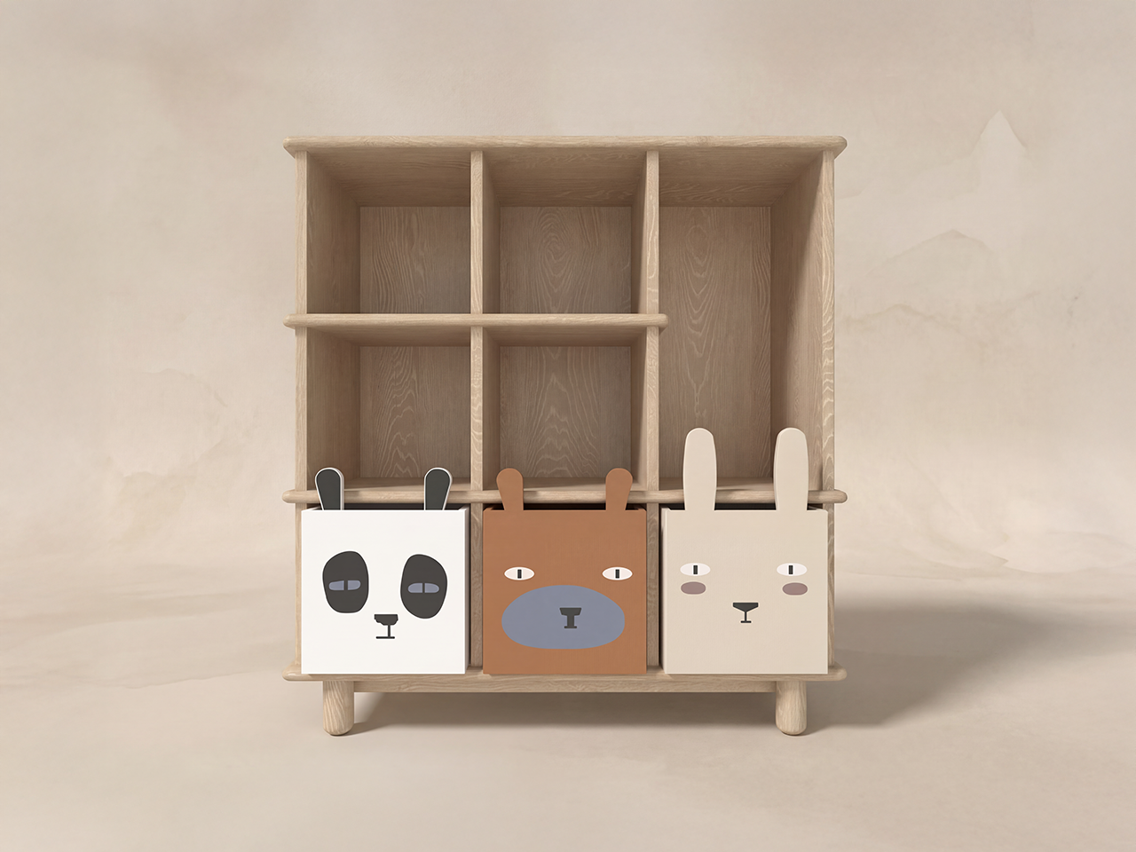 兒童儲物櫃（卡通動物設計版）