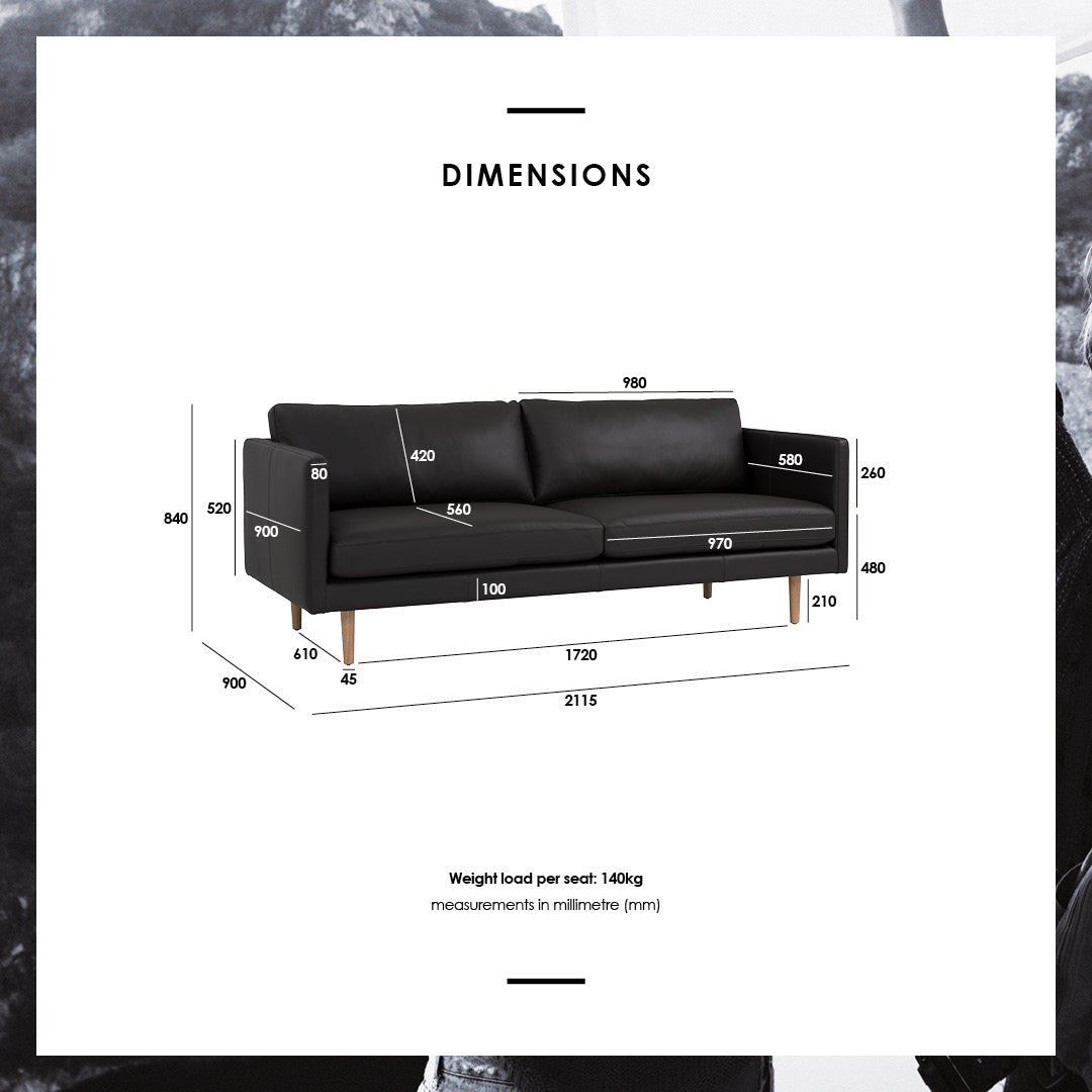 馬來西亞原裝進口實木傢俬 - NC系列 - RAPTOR 三座位梳化