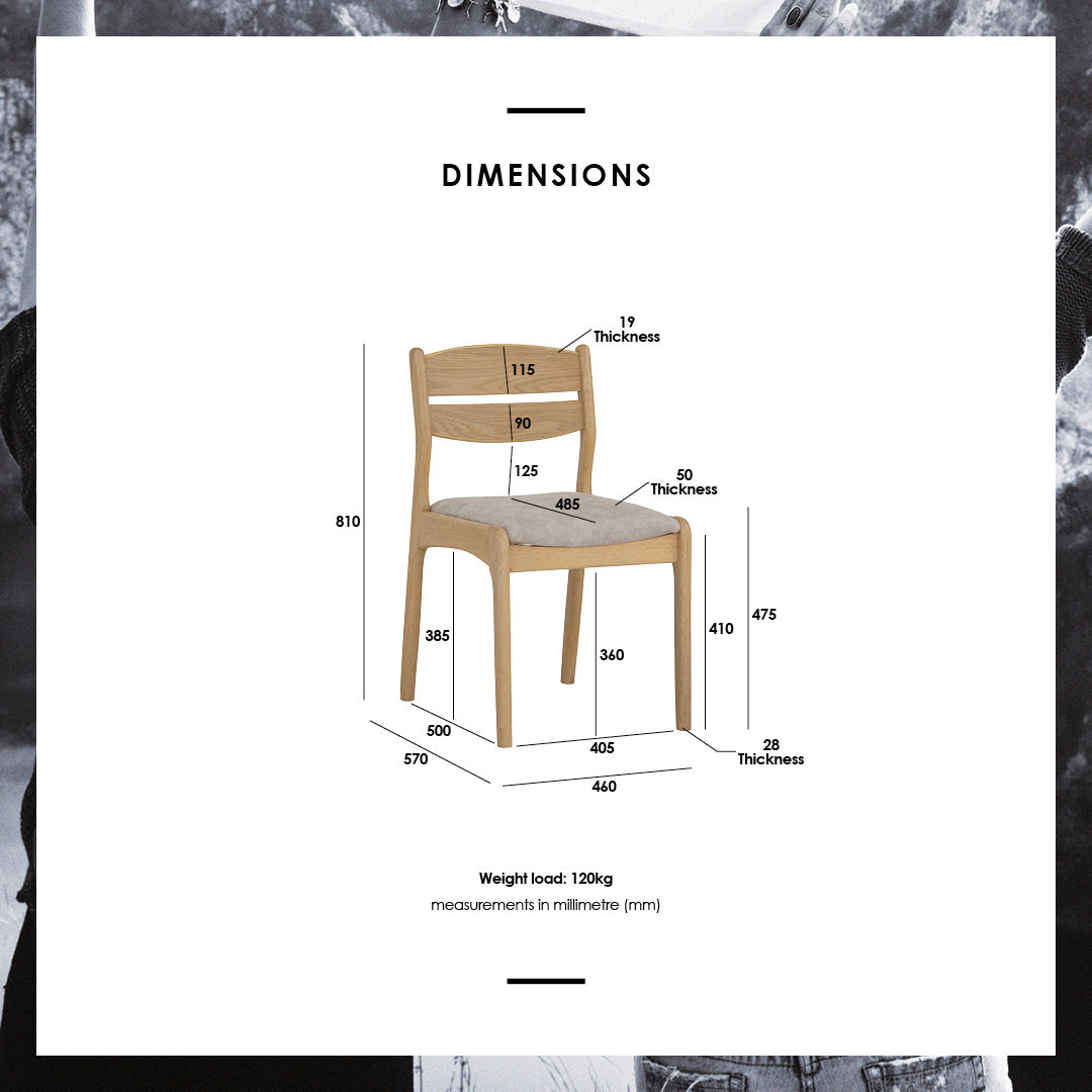 馬來西亞原裝進口實木傢俬 - NC系列 - REVA餐椅