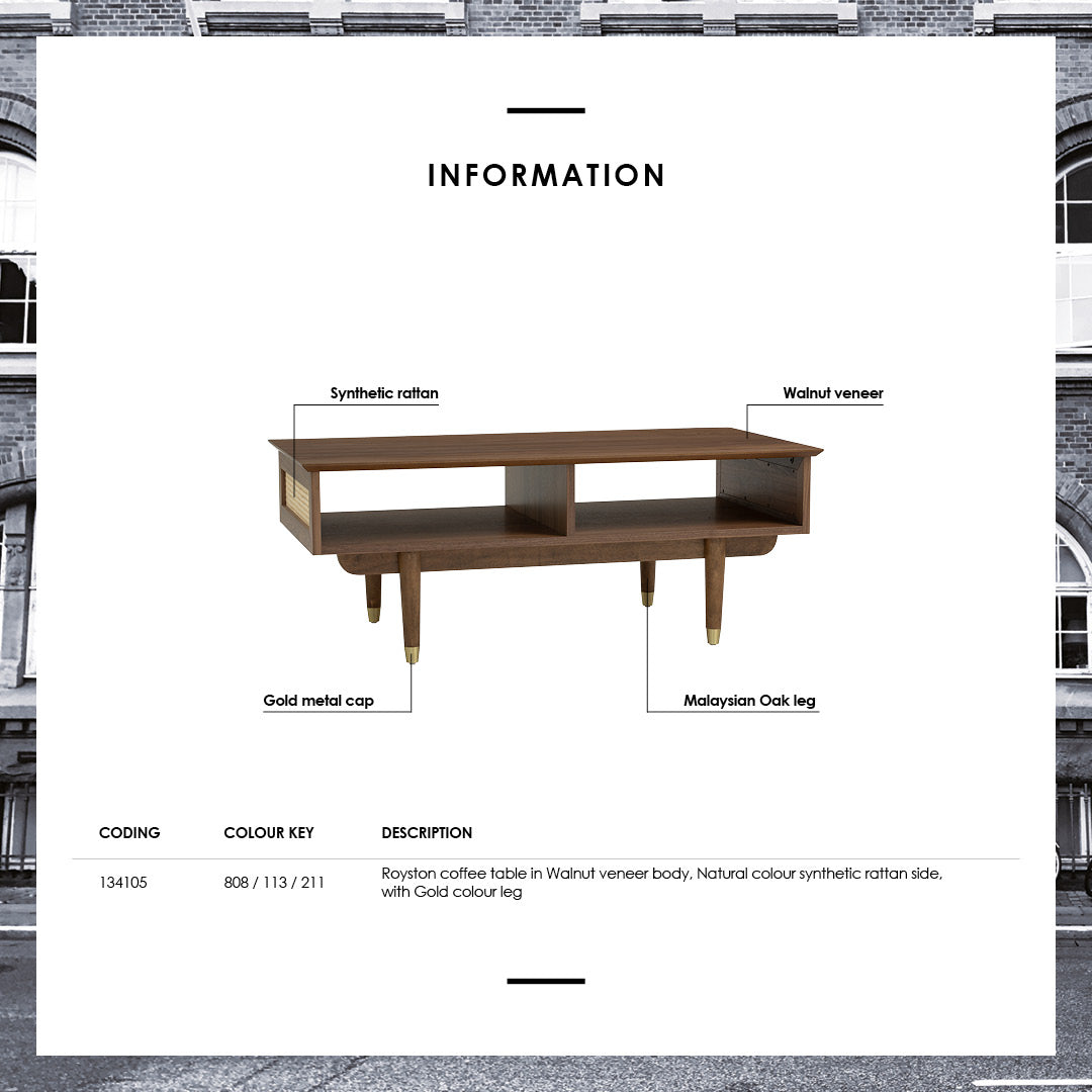 馬來西亞原裝進口實木傢俬 - NC系列 - ROYSTON茶几