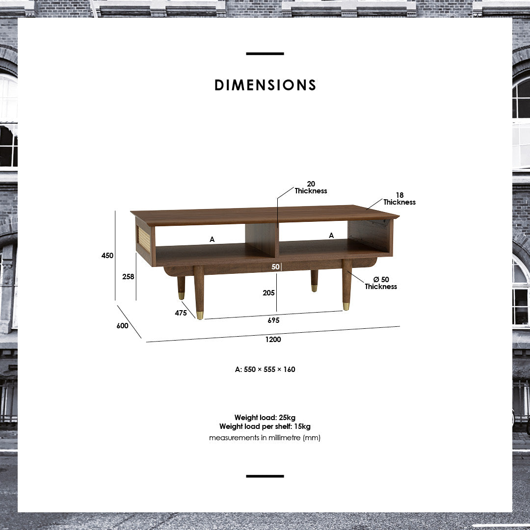 馬來西亞原裝進口實木傢俬 - NC系列 - ROYSTON茶几