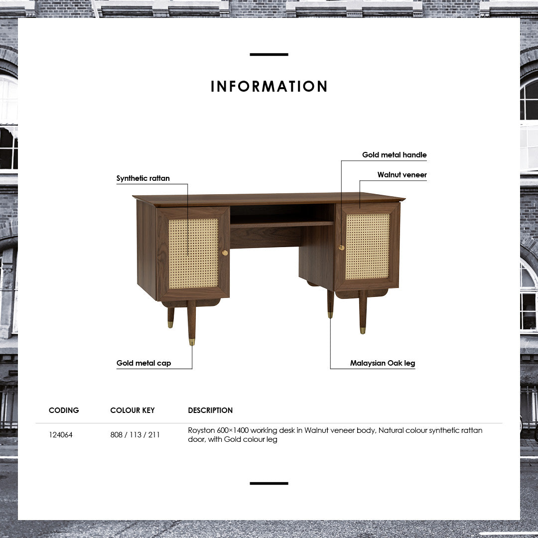 馬來西亞原裝進口實木傢俬 - NC系列 - ROYSTON書桌