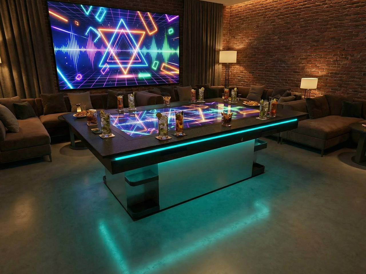 VR升降觸屏茶几