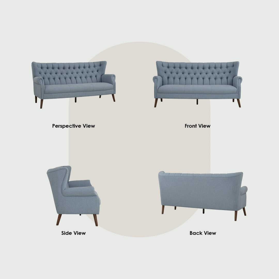 馬來西亞原裝進口實木傢俬 - NZ系列 - SIRION三座位梳化