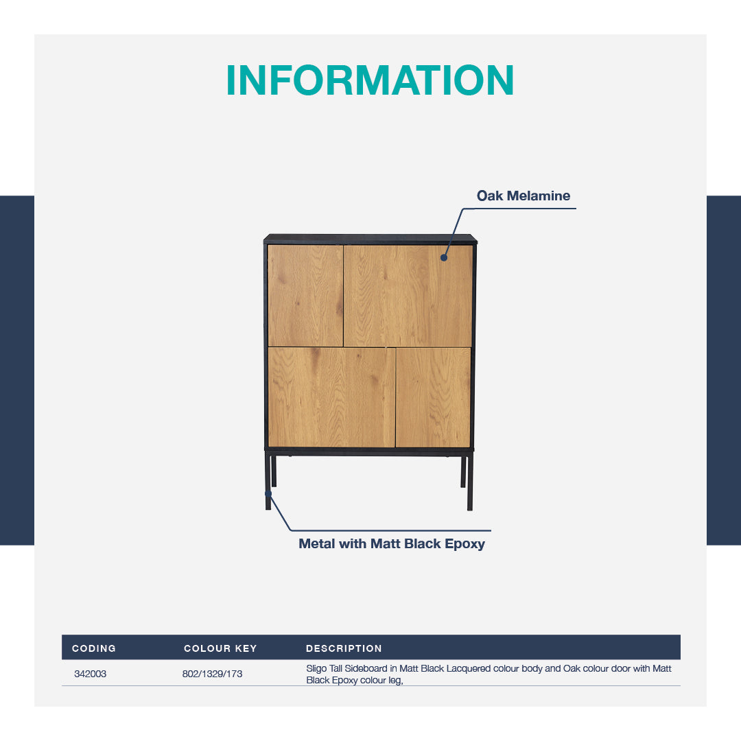 馬來西亞原裝進口實木傢俬 - LU系列 - SLIGO高身儲物邊櫃
