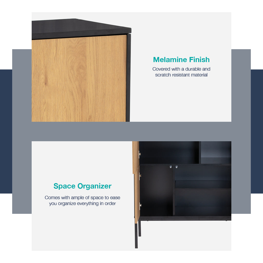 馬來西亞原裝進口實木傢俬 - LU系列 - SLIGO高身儲物邊櫃