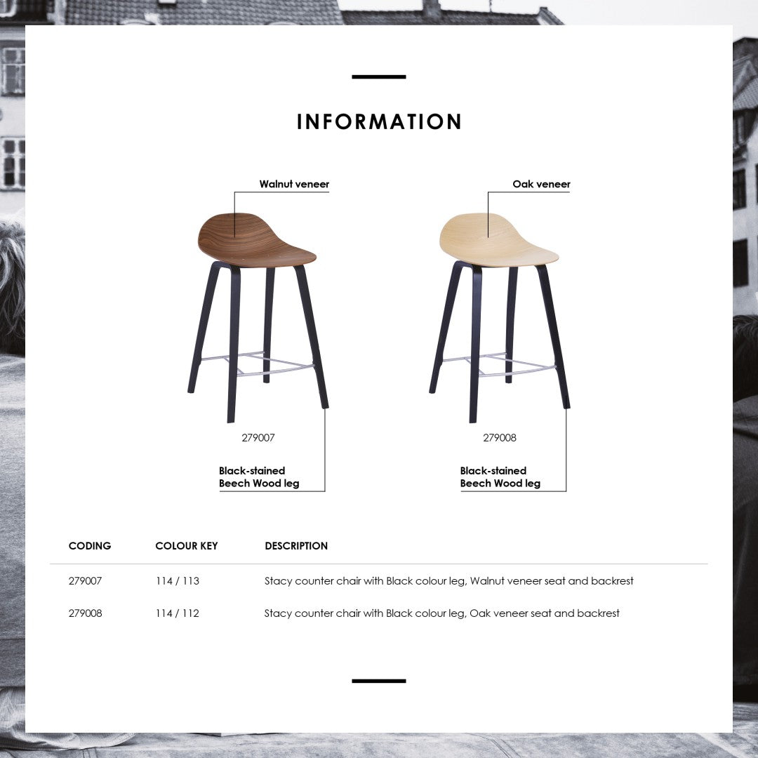 馬來西亞原裝進口實木傢俬 - NC系列 - STACY高腳椅