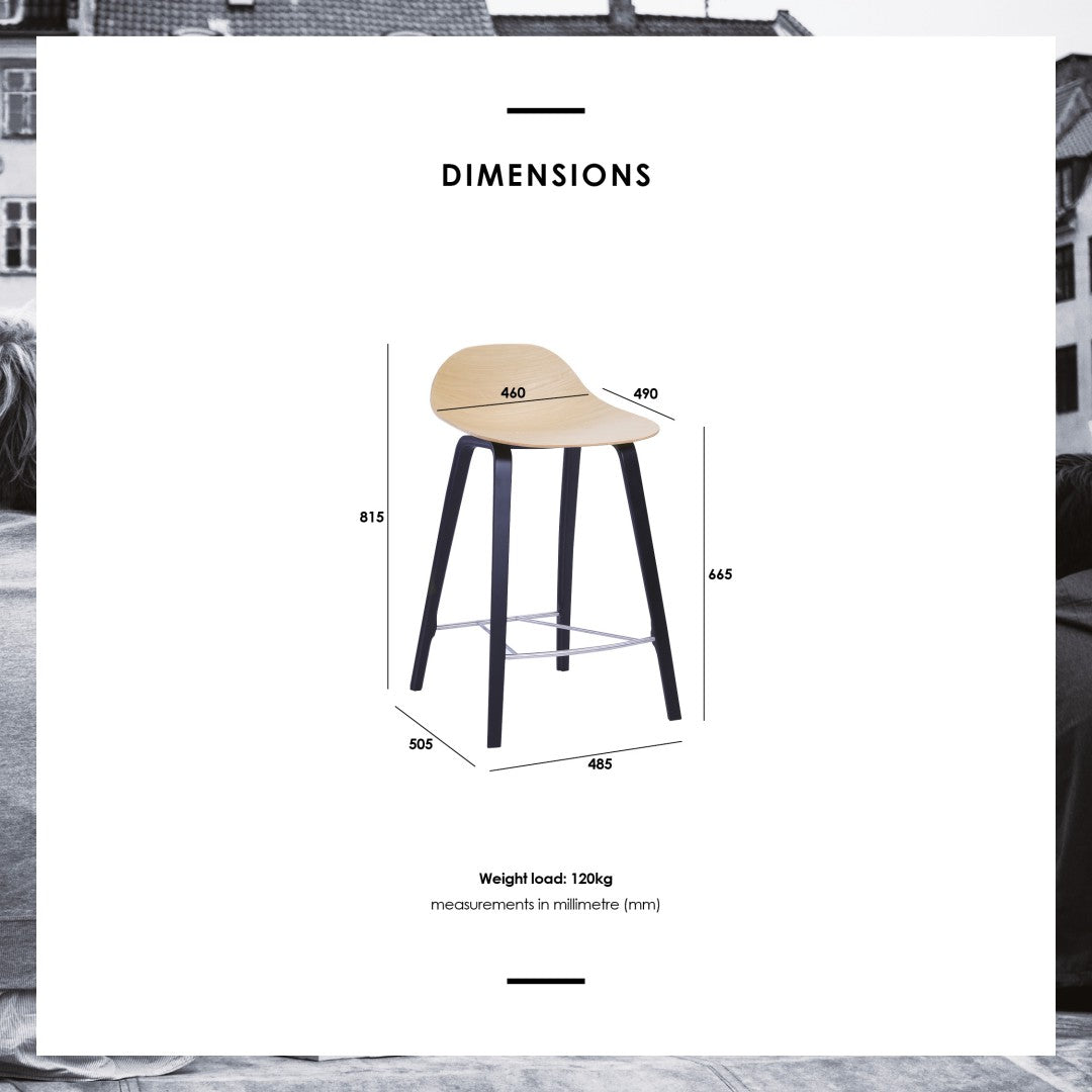 馬來西亞原裝進口實木傢俬 - NC系列 - STACY高腳椅