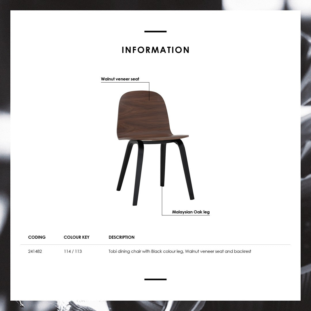 馬來西亞原裝進口實木傢俬 - NC系列 - TOBI餐椅