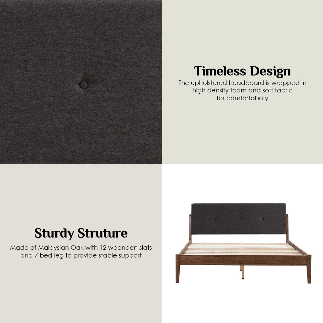 馬來西亞原裝進口實木傢俬 - NZ系列 - TUCKER雙人床架