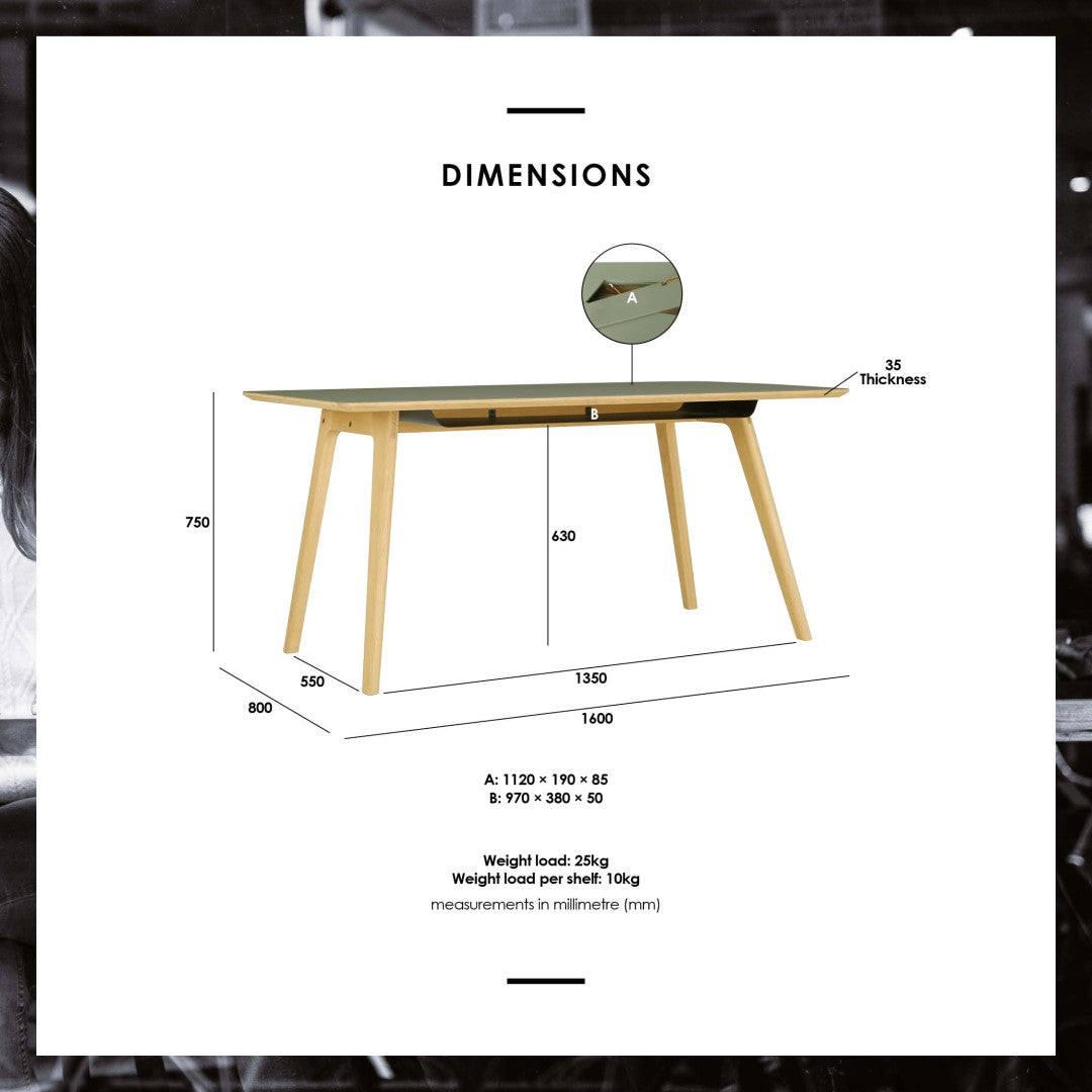 馬來西亞原裝進口實木傢俬 - NC系列 -TYRUS書桌