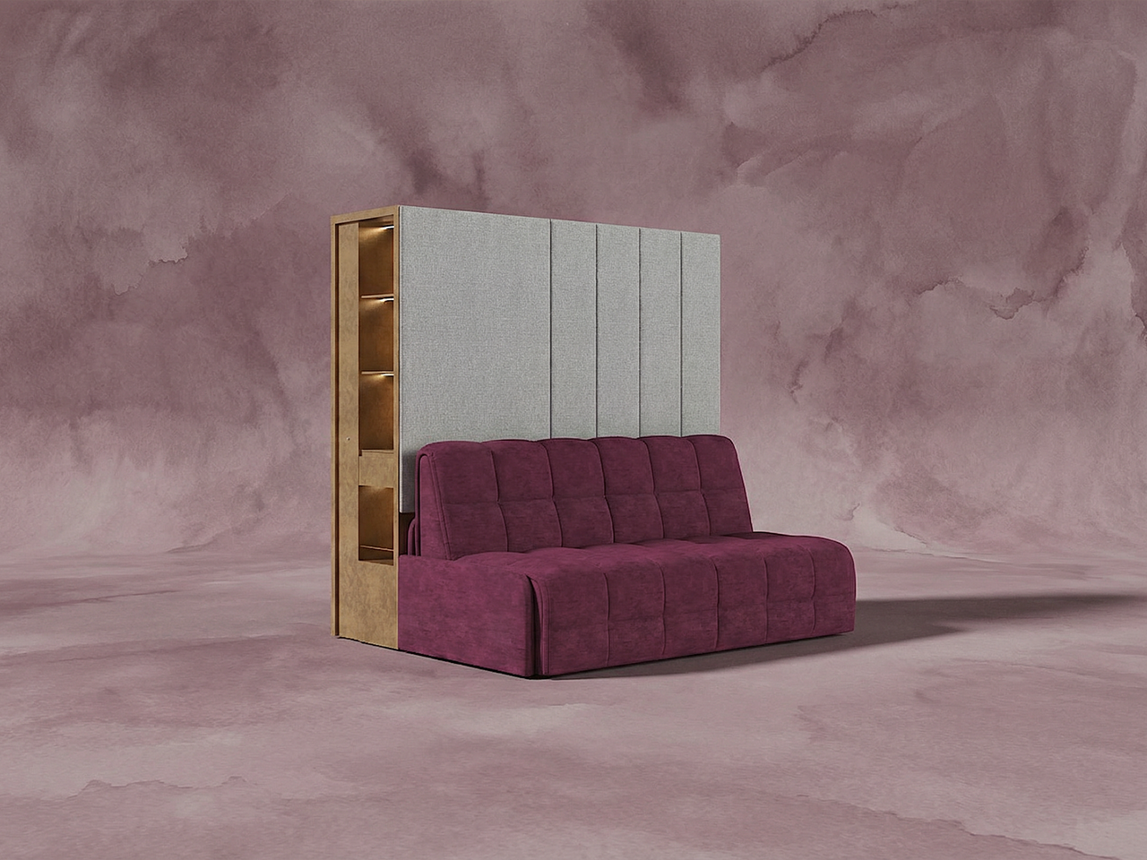 電動平移衣櫃梳化床