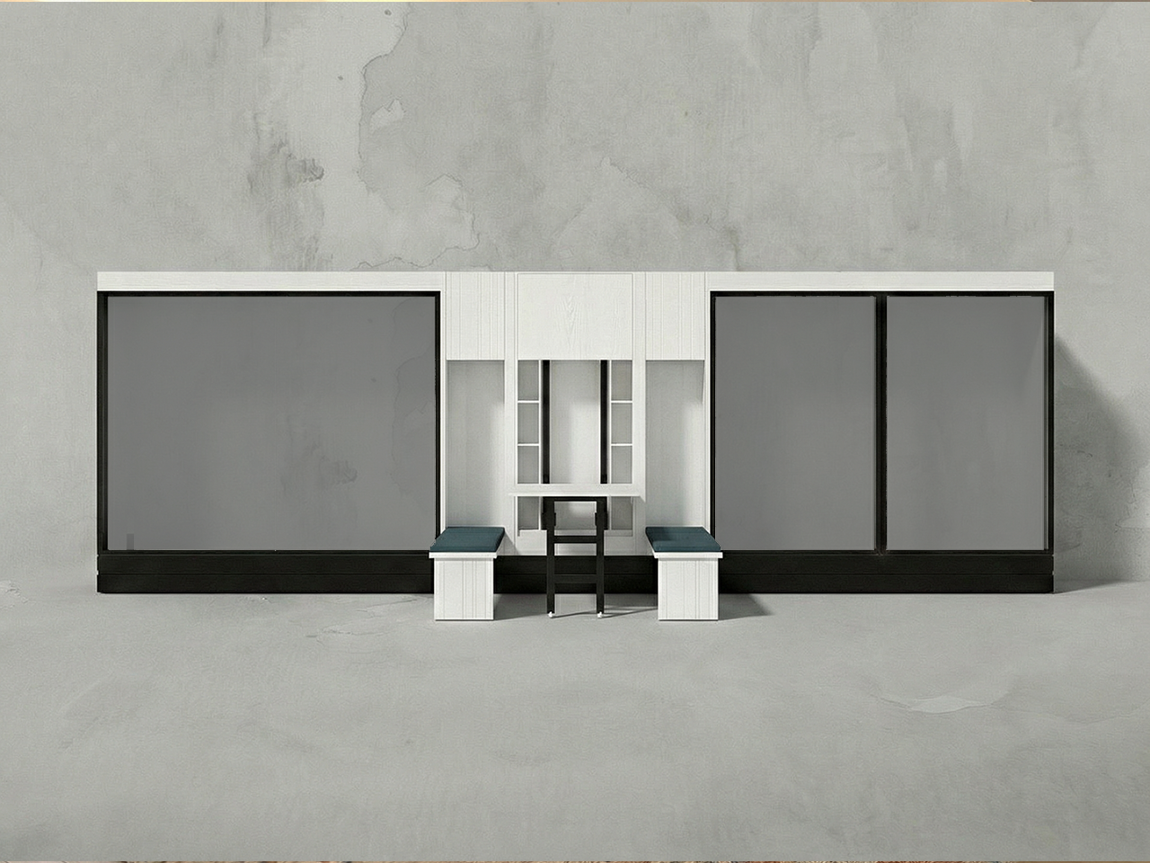 隱藏式餐桌椅組合