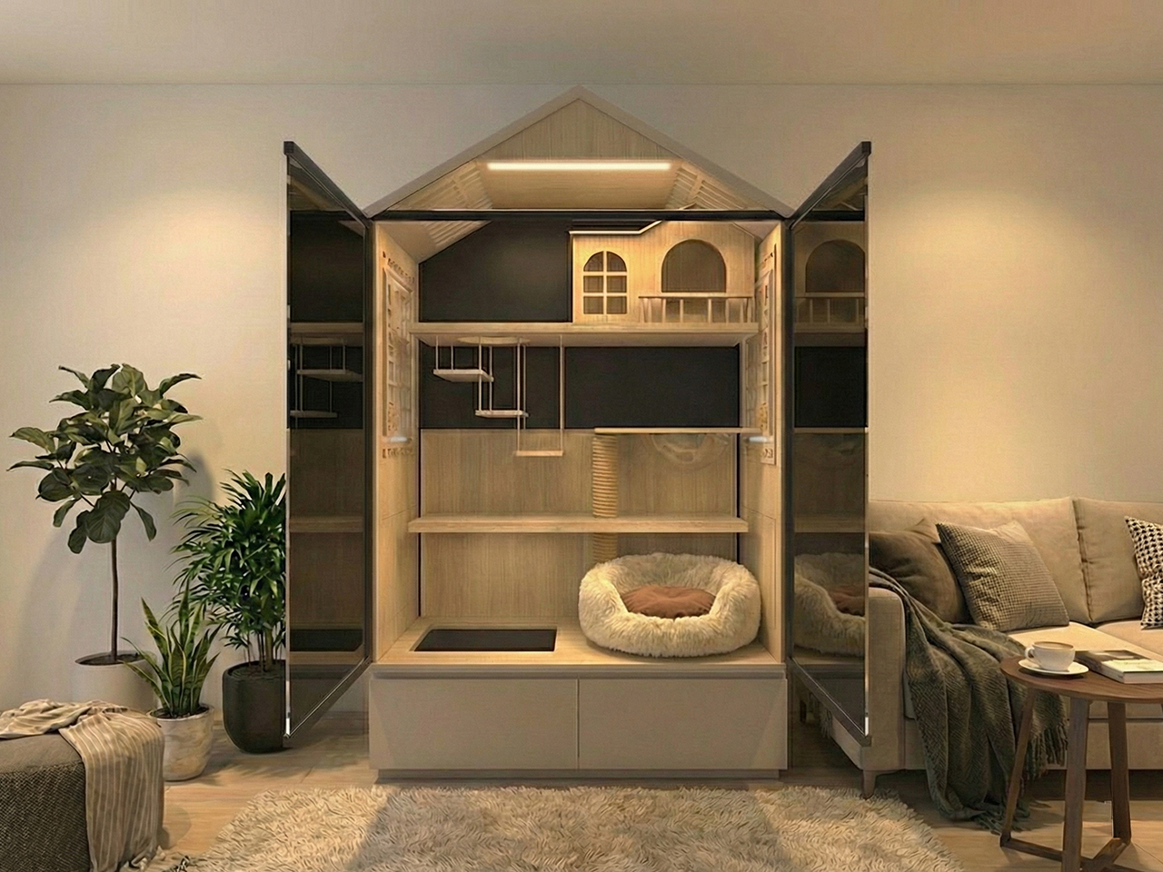 PawLux藝術多層寵物屋