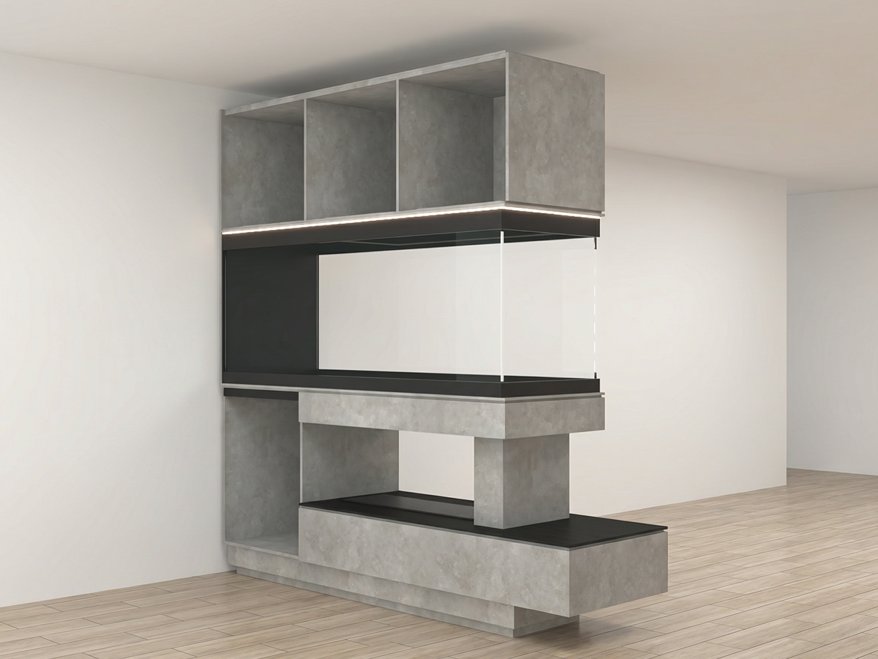 奢華現代風魚缸