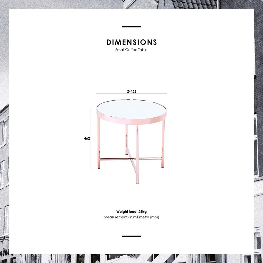 馬來西亞原裝進口實木傢俬 - NC系列 - XANDER圓形鏡面茶几