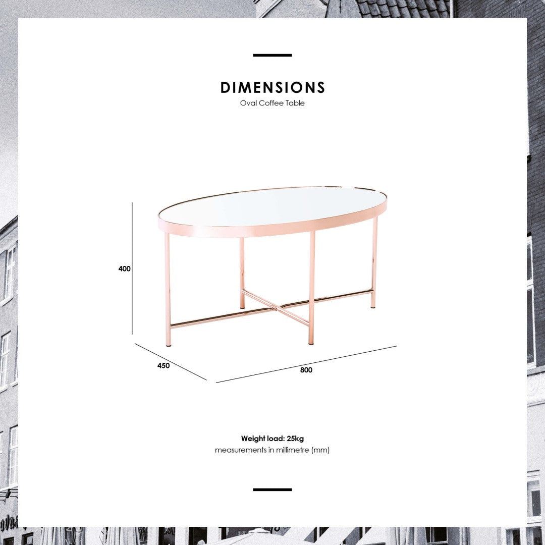 馬來西亞原裝進口實木傢俬 - NC系列 - XANDER圓形鏡面茶几