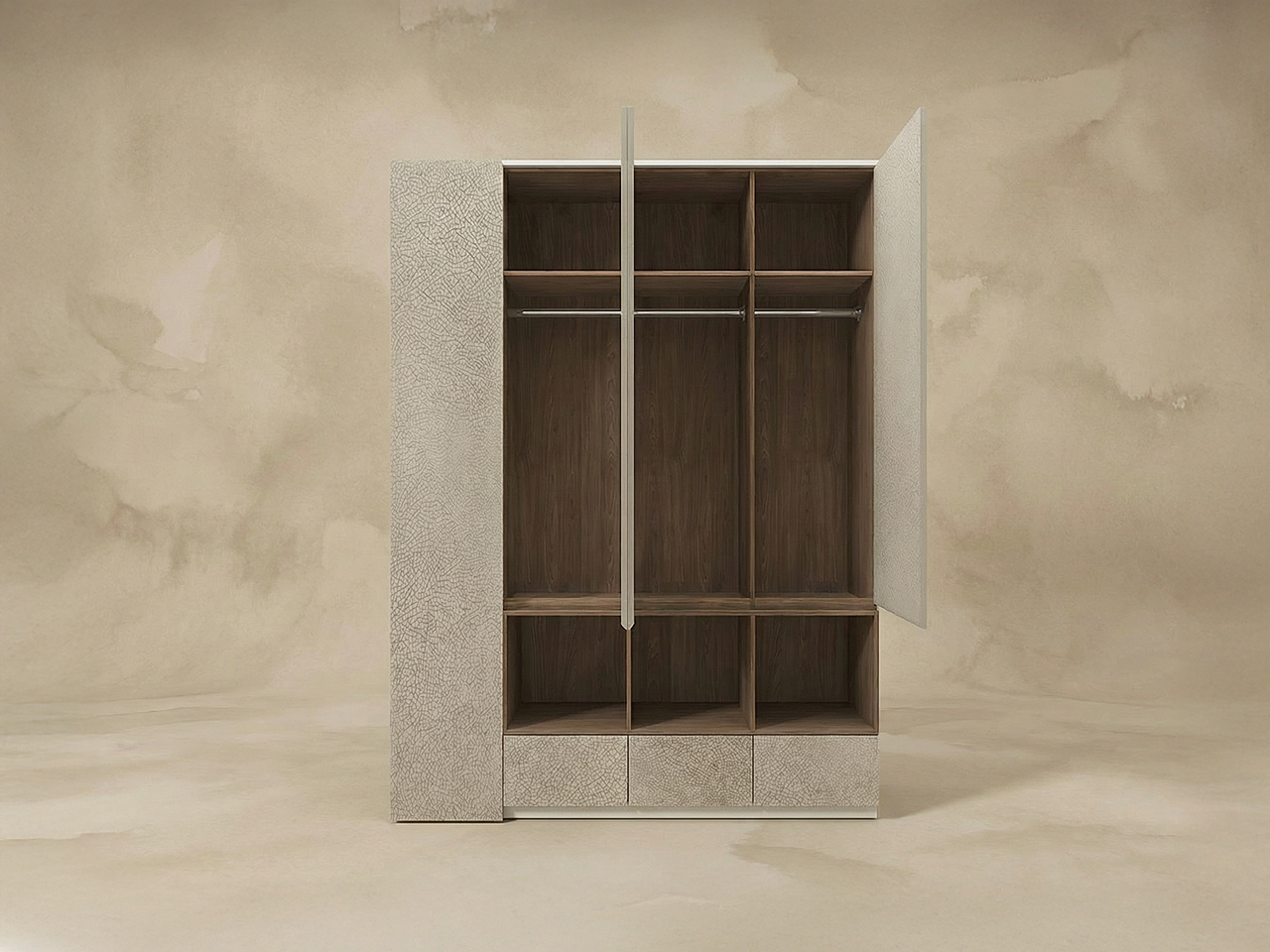 藝術紋層儲物衣櫃