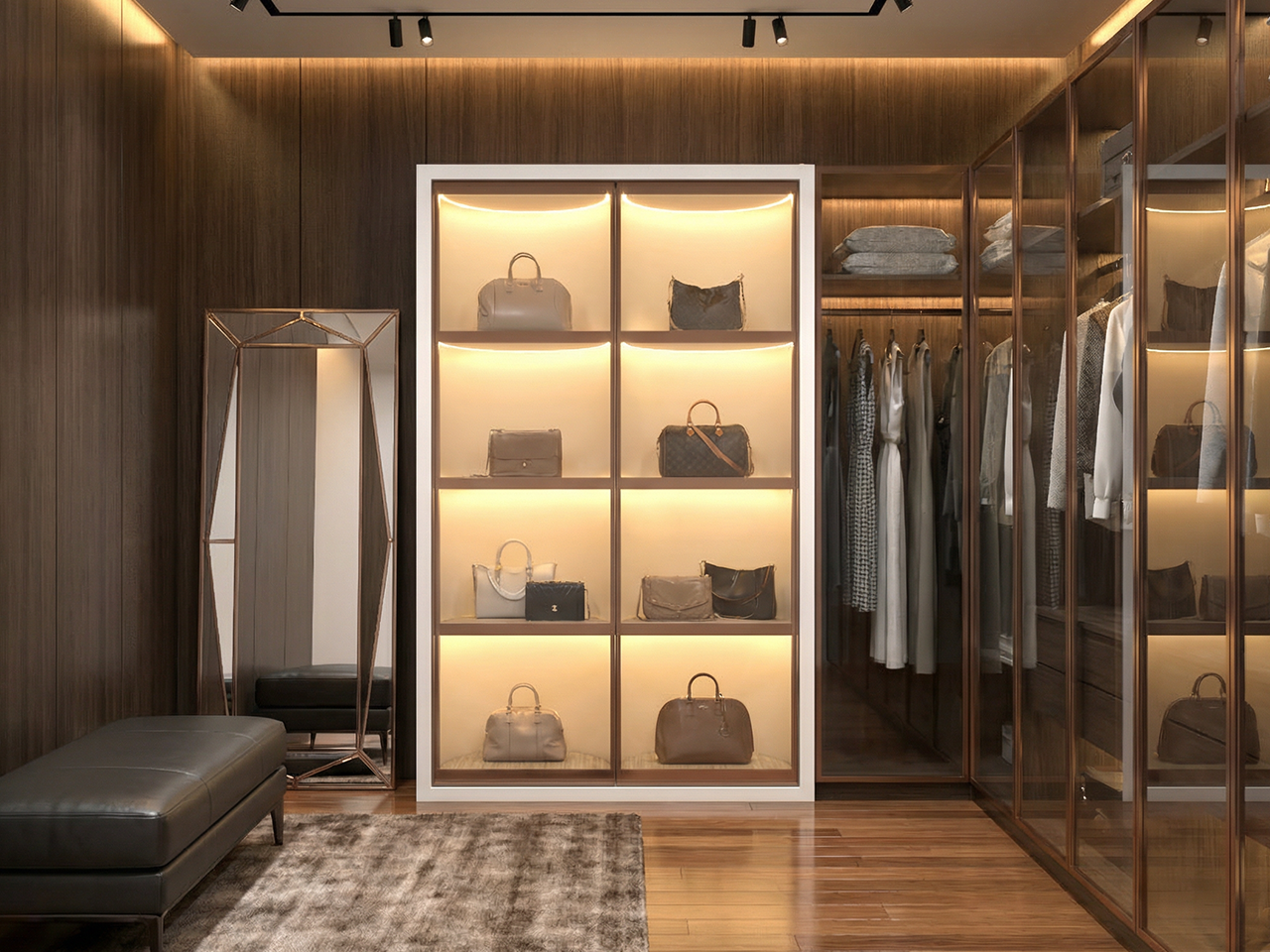 LuxeSpin手袋旋轉展示櫃