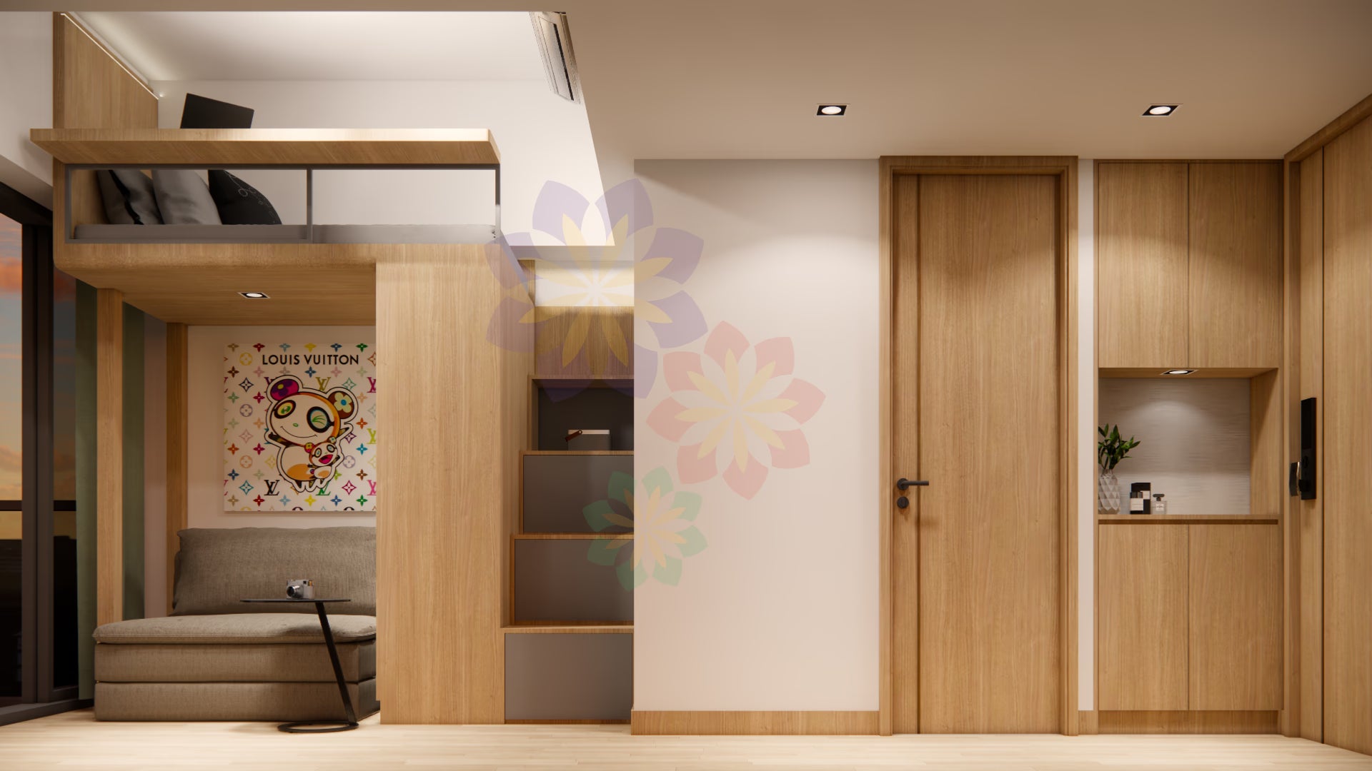 閣樓床連衣櫃 (Lemont)